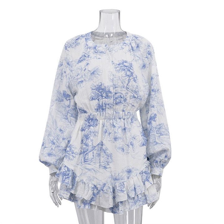 Mini dress with illustrated embellishments – Catalia