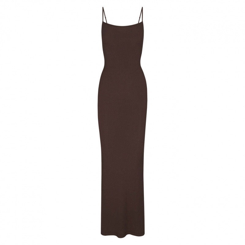 KIMIS fitted maxi dress in shaping fabric