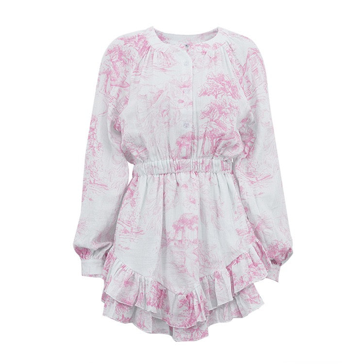 Mini dress with illustrated embellishments – Catalia