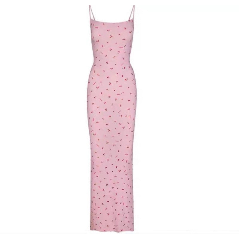 KIMIS fitted maxi dress in shaping fabric