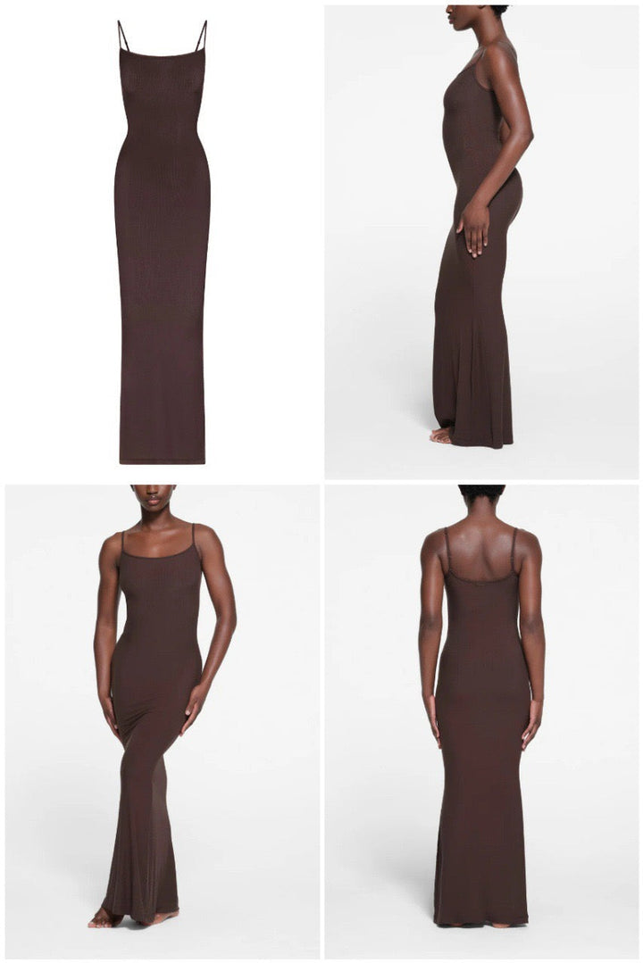 KIMIS fitted maxi dress in shaping fabric