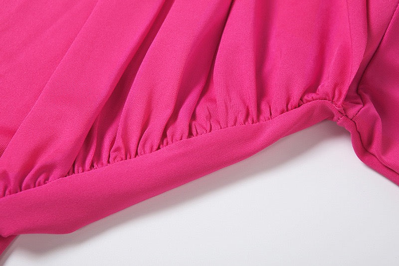 Maxi dress with ruched design and tie decoration - LILIAN