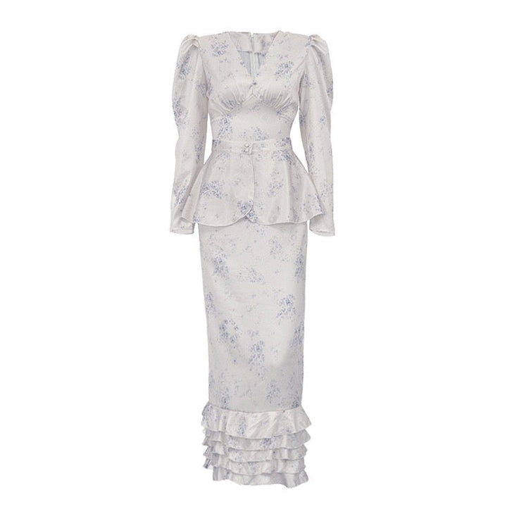 Floral satin maxi dress – Milia
