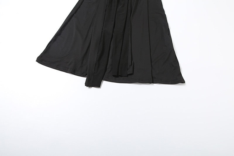 Maxi dress with ruched design and tie decoration - LILIAN