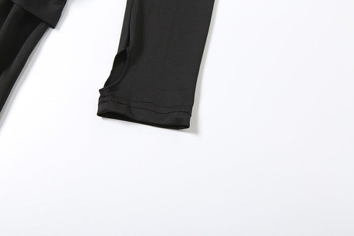 Maxi dress with ruched design and tie decoration - LILIAN