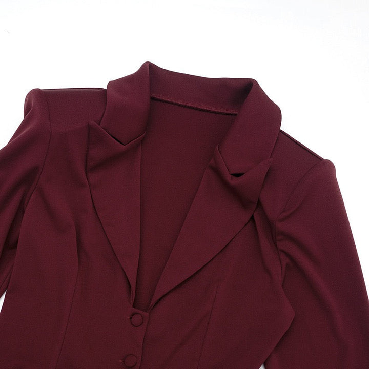 Tailored mini dress with pleats and buttons, V-neckline - Donatella