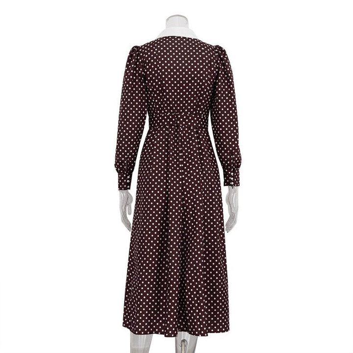 Polka-dot tailored midi dress – Virginia
