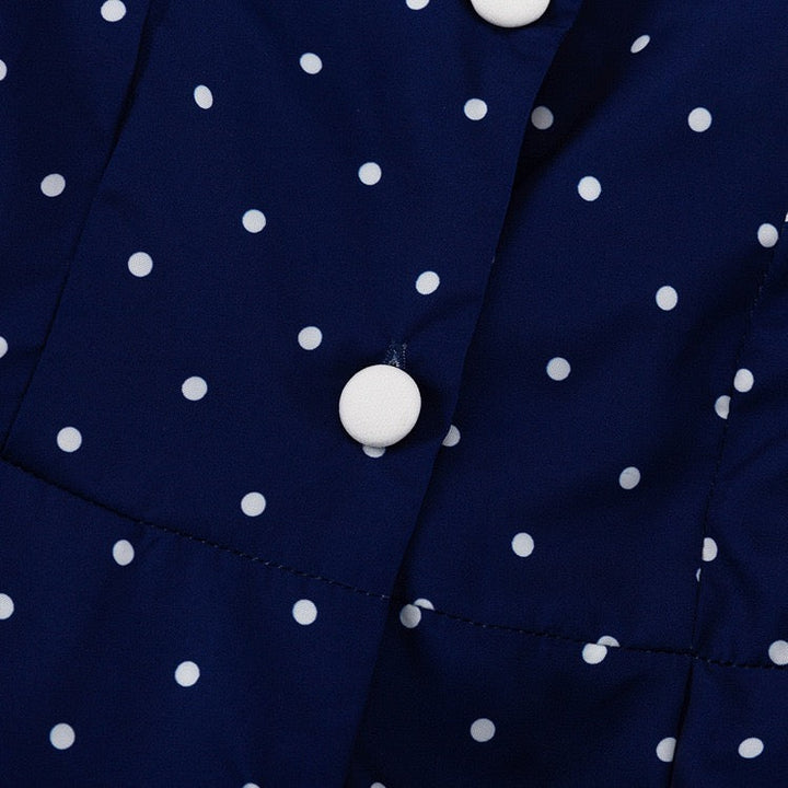 Polka-dot tailored midi dress – Virginia