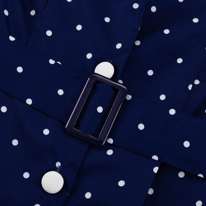 Polka-dot tailored midi dress – Virginia