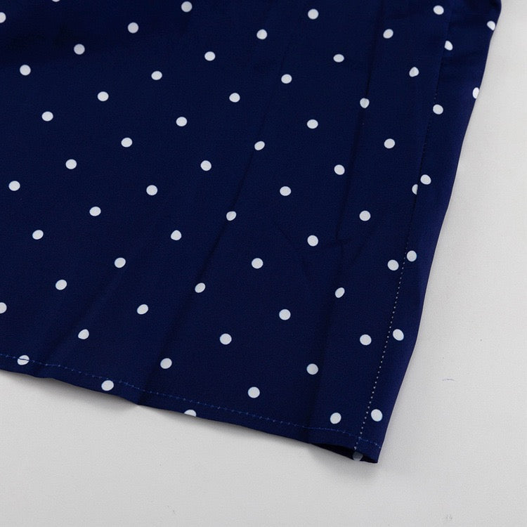 Polka-dot tailored midi dress – Virginia