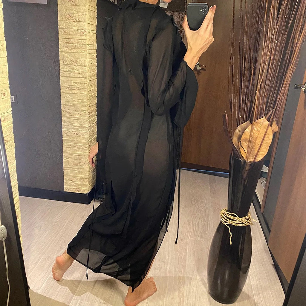 שמלת חוף מקסי ראפלס - דון