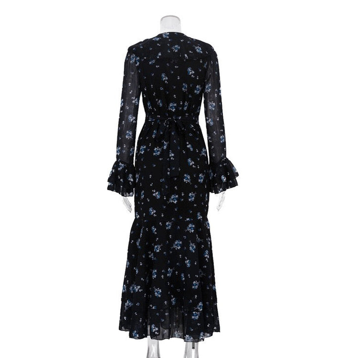 Floral chiffon maxi dress – Melania