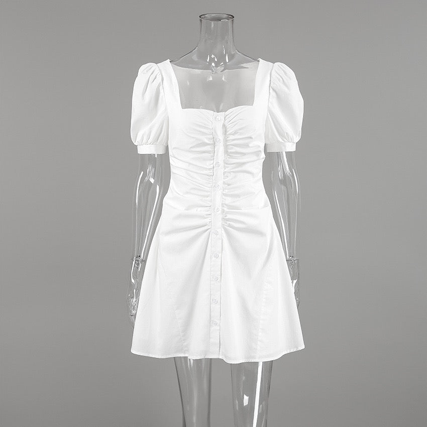Button-design mini dress – Libby