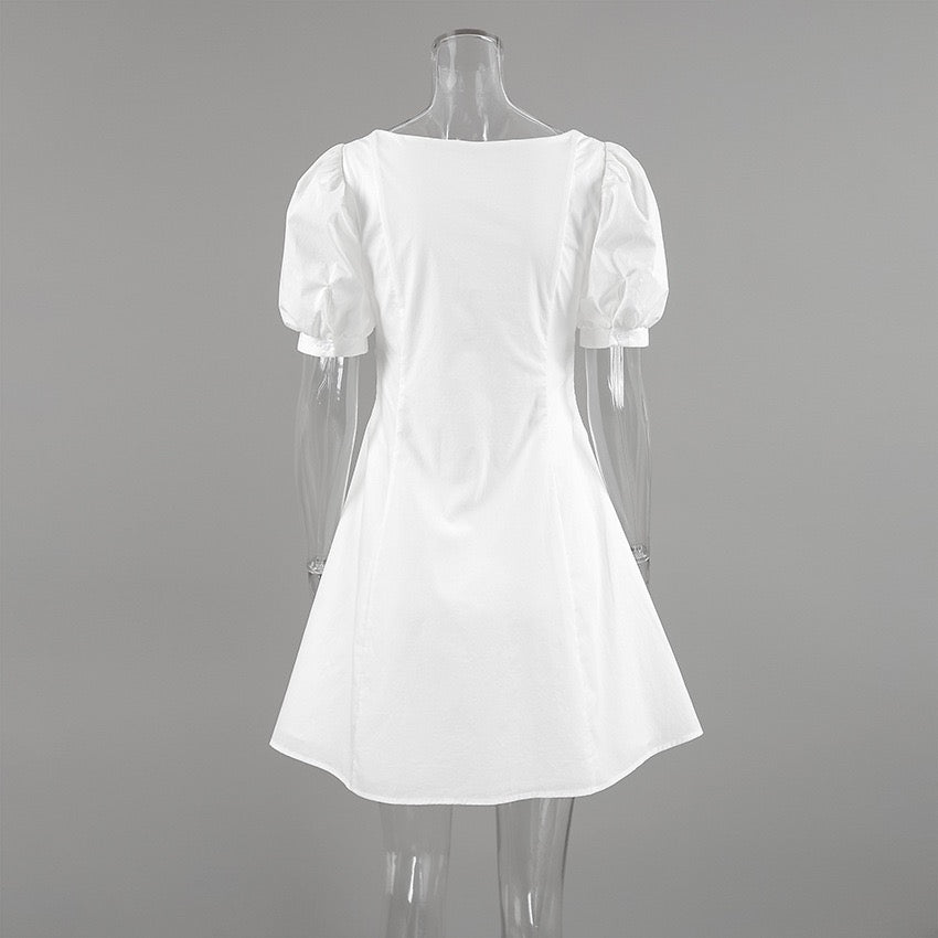Button-design mini dress – Libby