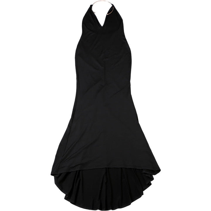 Maxi dress with open back and collar chain design - GABBY
