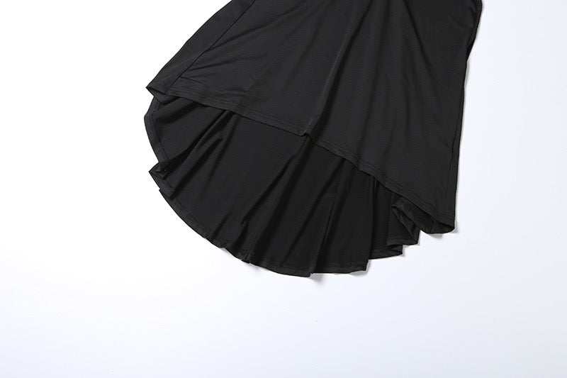 Maxi dress with open back and collar chain design - GABBY
