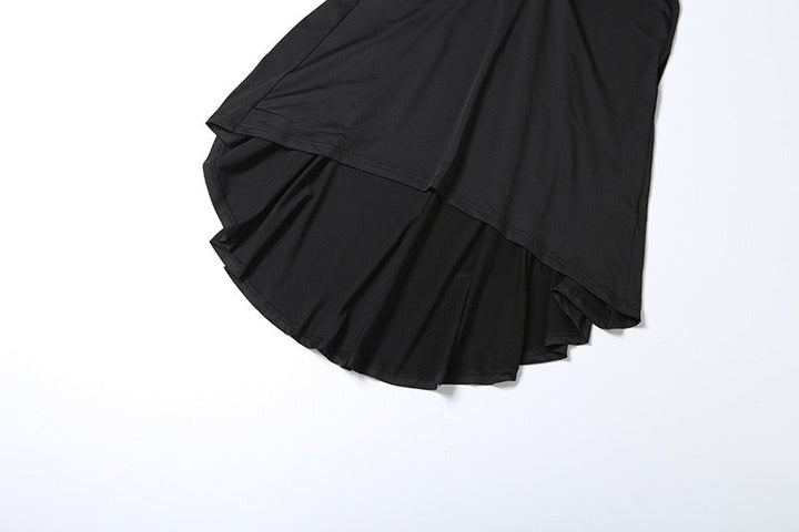 Maxi dress with open back and collar chain design - GABBY