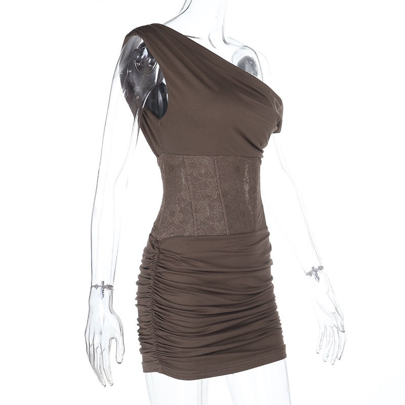 Lace corset-style mini dress – Liana