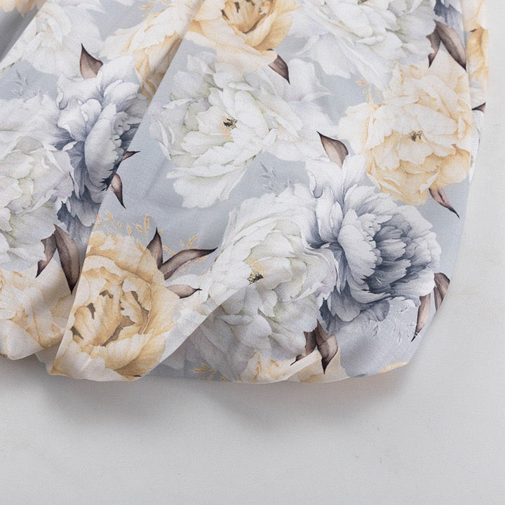 Floral balloon mini dress – Narcissus