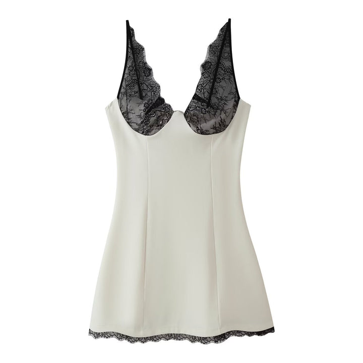 Lace-design mini dress – Bella