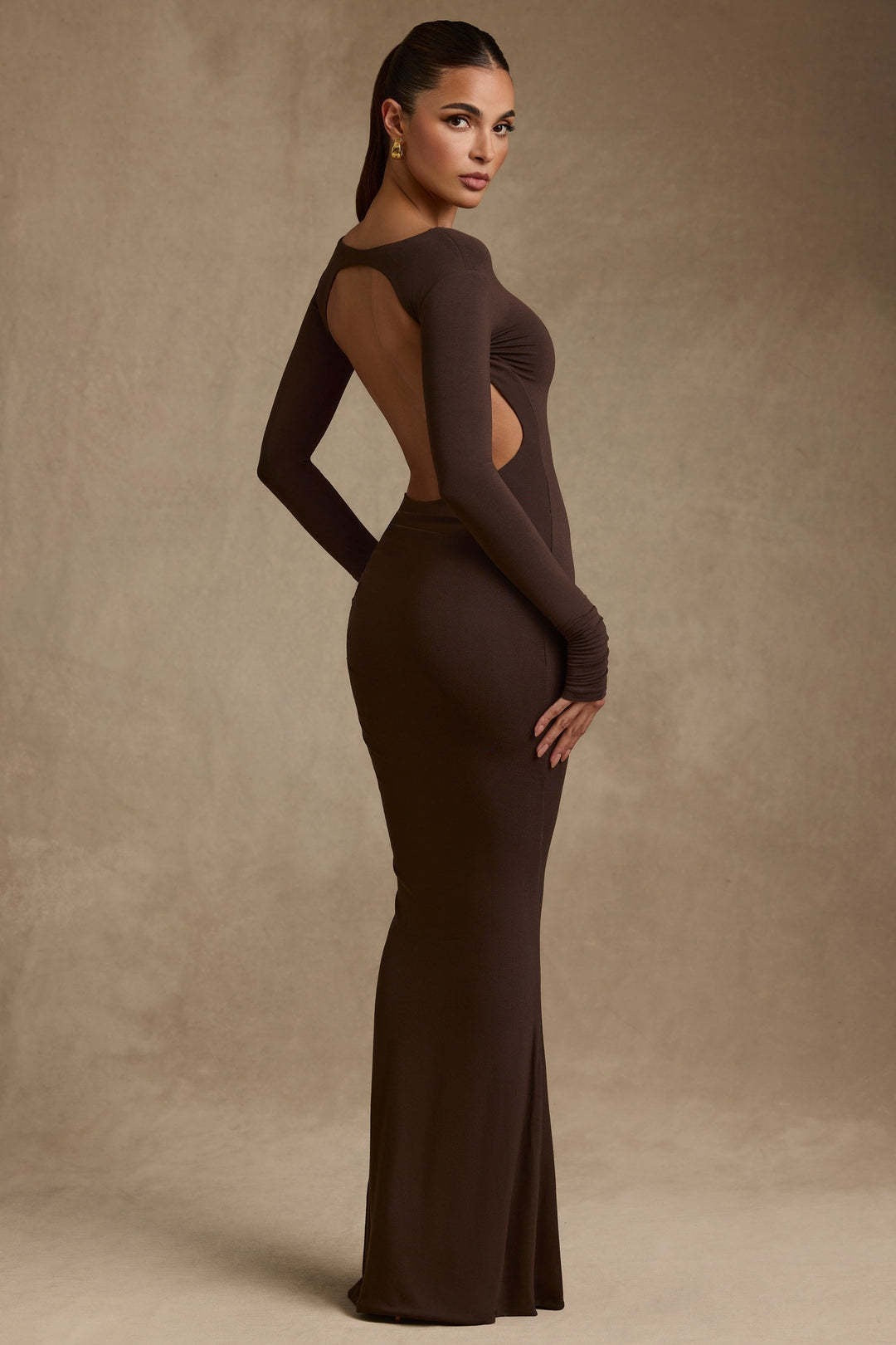 Open Back Tight Maxi Dress - Erin