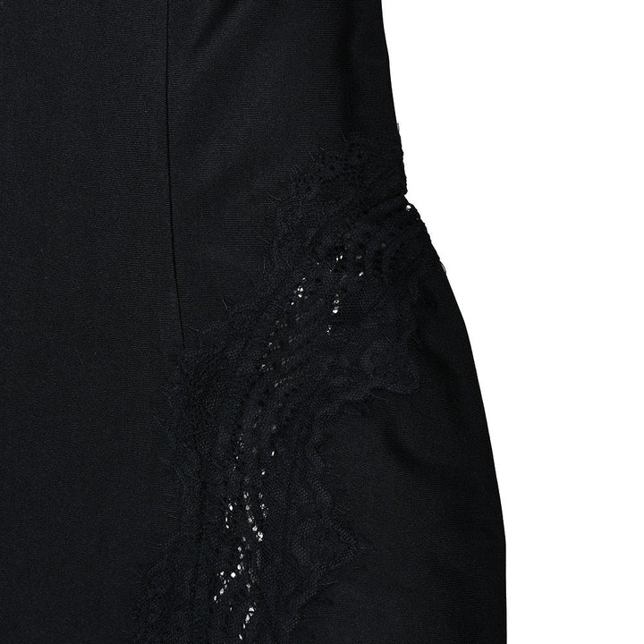 Maxi dress in shiny fabric with lace design - Alexa