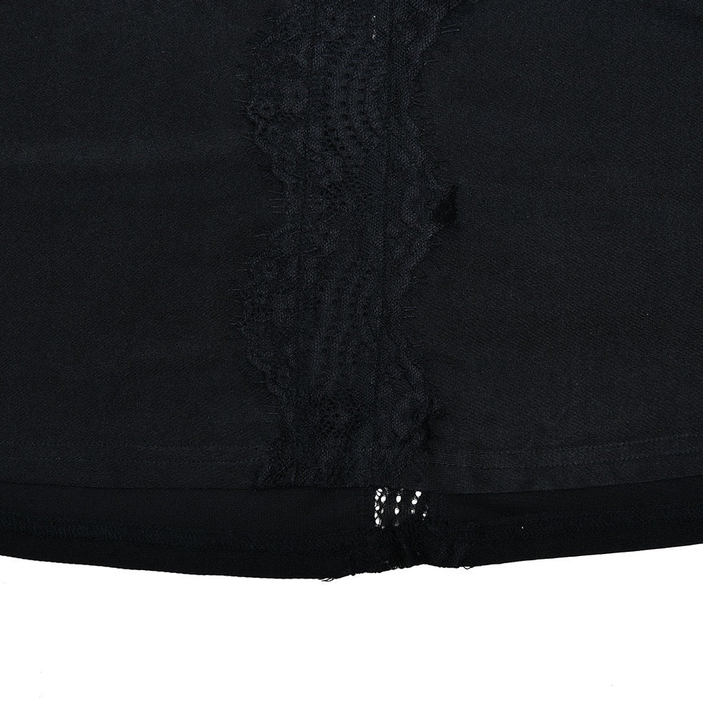 Maxi dress in shiny fabric with lace design - Alexa