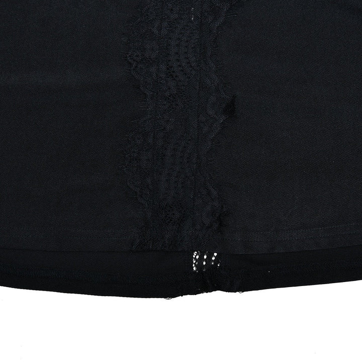 Maxi dress in shiny fabric with lace design - Alexa