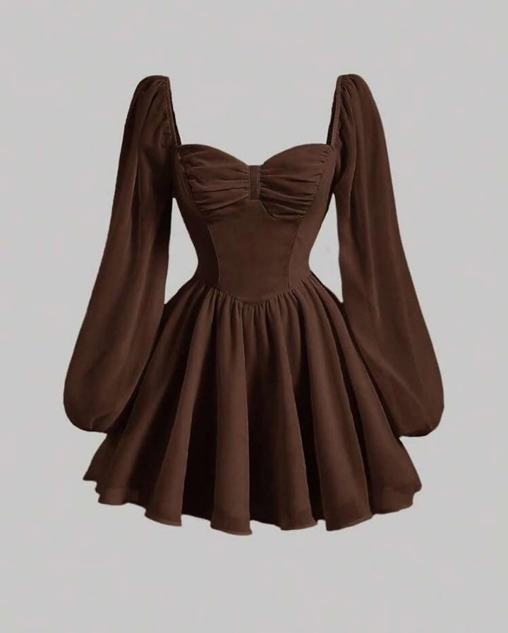 שמלת מיני שיפון בגזרת A - MILI