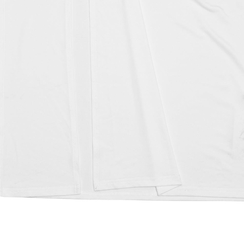 Open-back collar maxi dress with gathers and slit design - Tiran