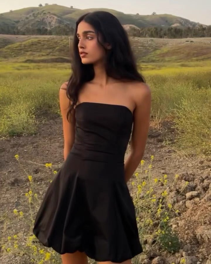 Strapless Balloon Mini Dress - Giselle