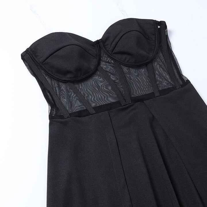 Strapless maxi dress with slits design - MEIRA