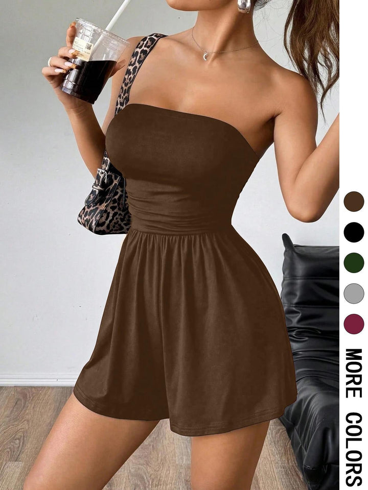 Strapless jumpsuit with shorts – Jude