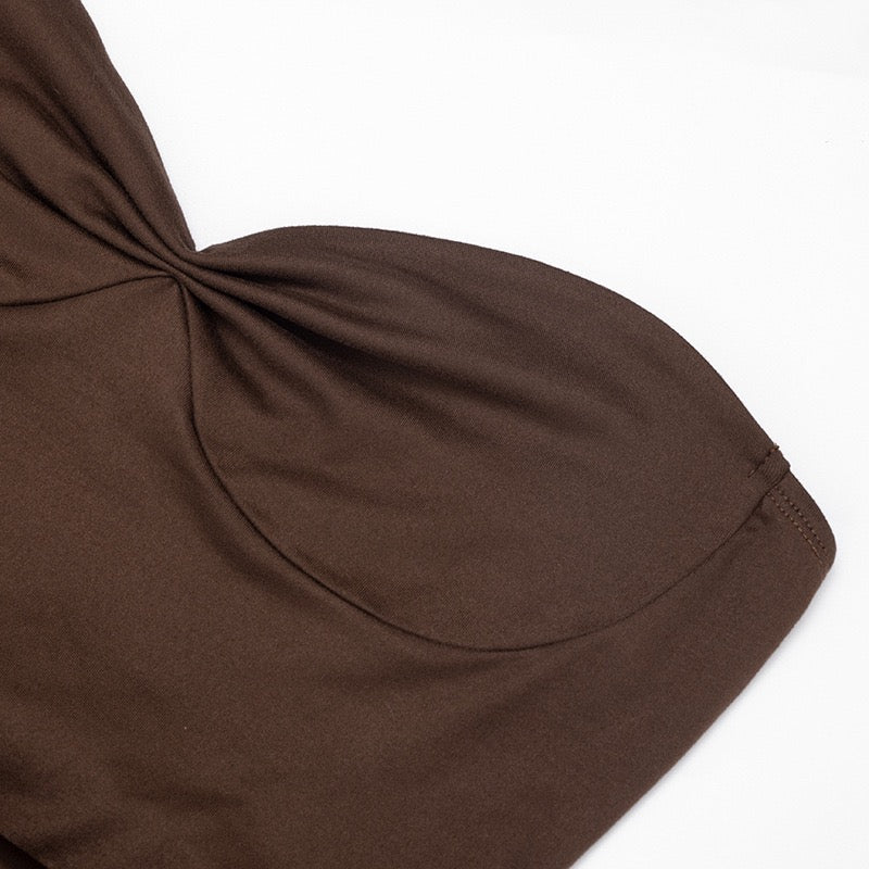 Strapless mini dress with satin pleats - Vera