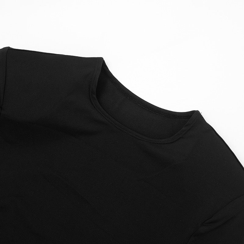 Chiffon pleated mini dress with a train - Sorella