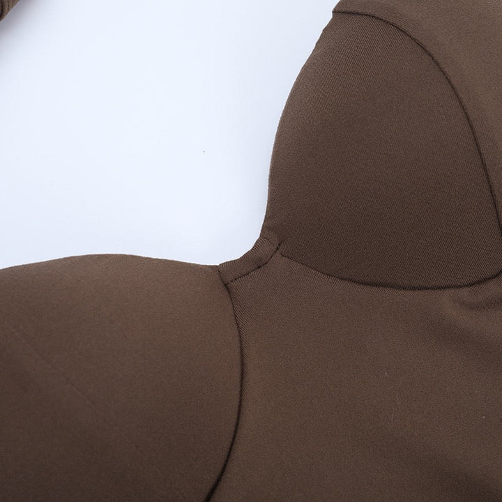 Maxi dress in a form-fitting fabric with a tie design and an open back - TATIANA