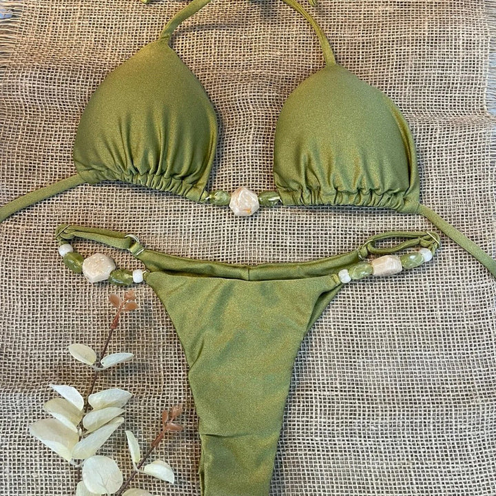 Bikini swimsuit with rhinestone design – Pasi