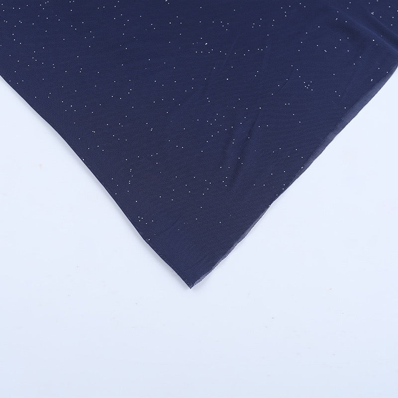 Sequined strapless maxi dress with matching scarf - Miamore