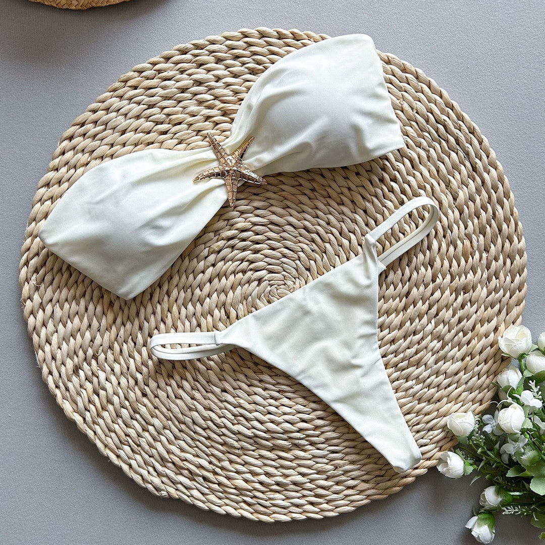 Strapless bikini swimsuit with starfish design – Li Yam