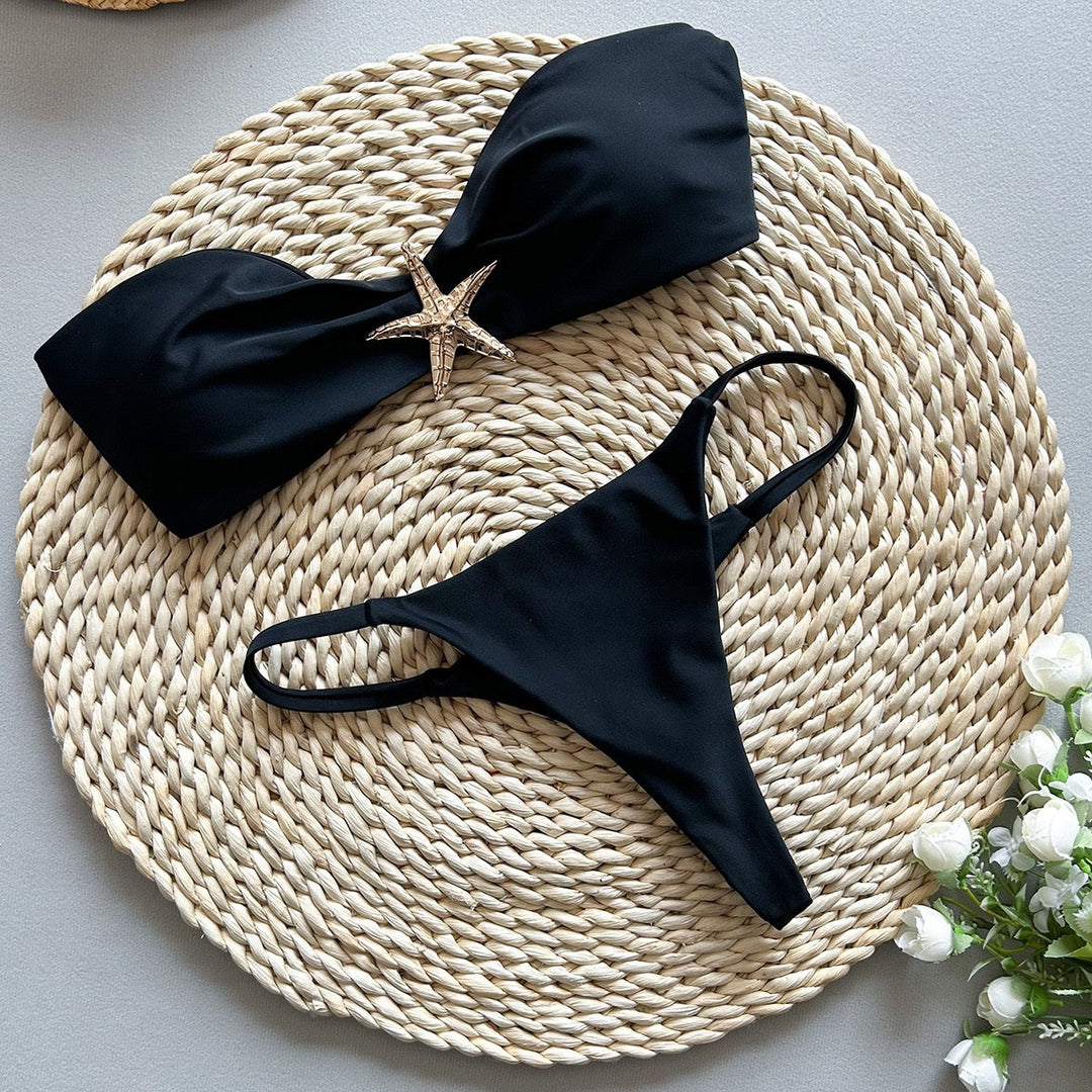 Strapless bikini swimsuit with starfish design – Li Yam