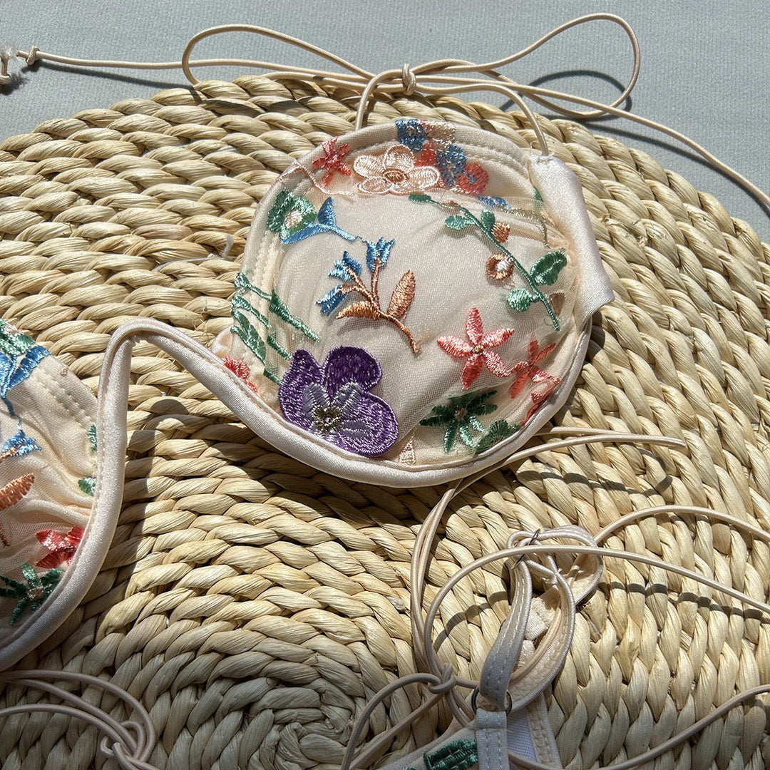 Bikini swimsuit with floral embroidery design – Legend