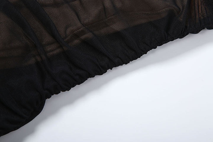 Chiffon midi dress with gathered design and bottom - Kerem