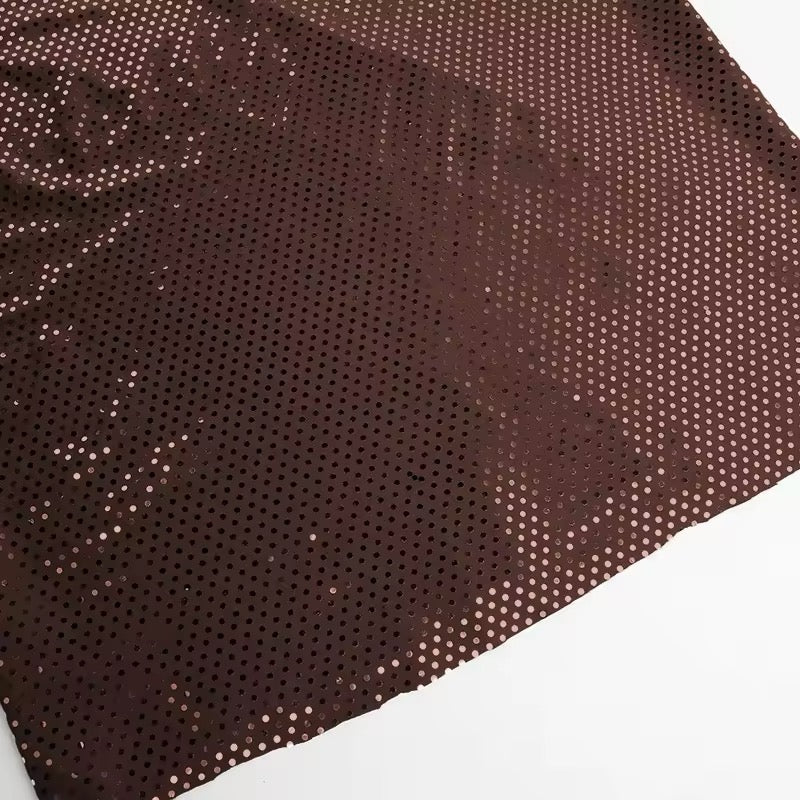 שמלת מקסי כתפיים חשופות בעיטור נקודות מנצנצות - LENA