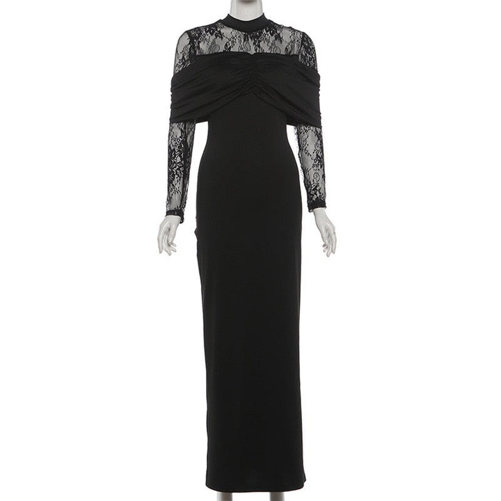 Maxi dress with lace decoration - JUMA