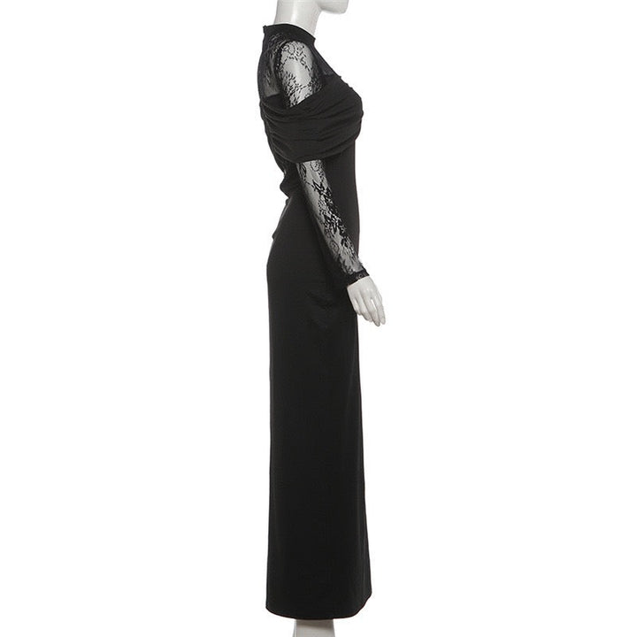Maxi dress with lace decoration - JUMA