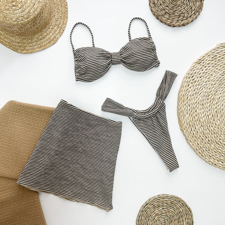 Knitted swimsuit with knitted mini skirt – Bina