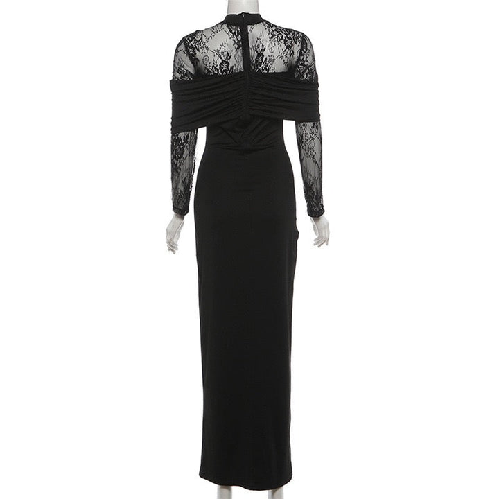 Maxi dress with lace decoration - JUMA
