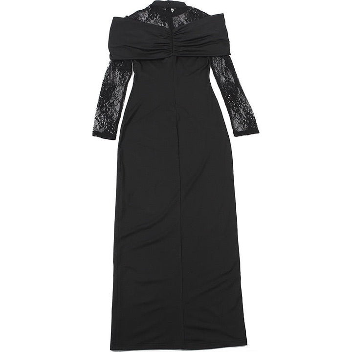 Maxi dress with lace decoration - JUMA