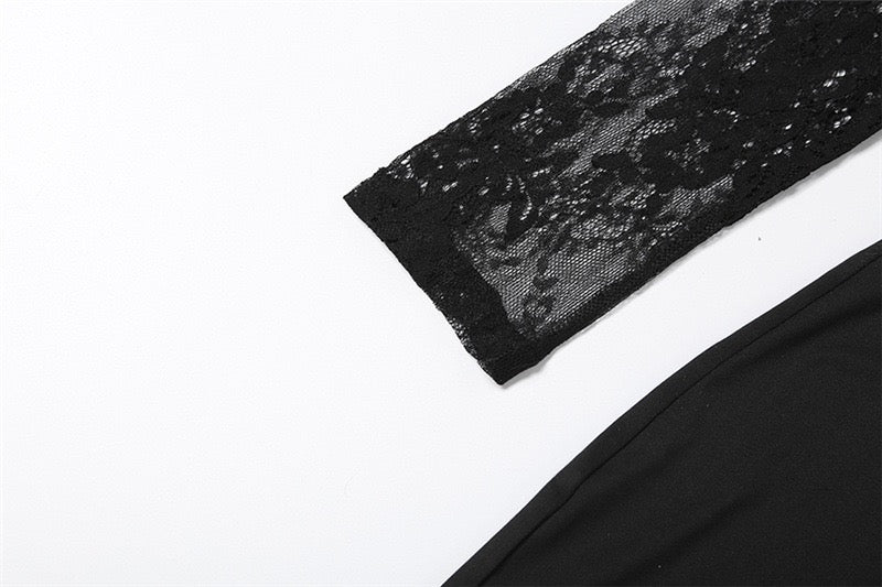 Maxi dress with lace decoration - JUMA