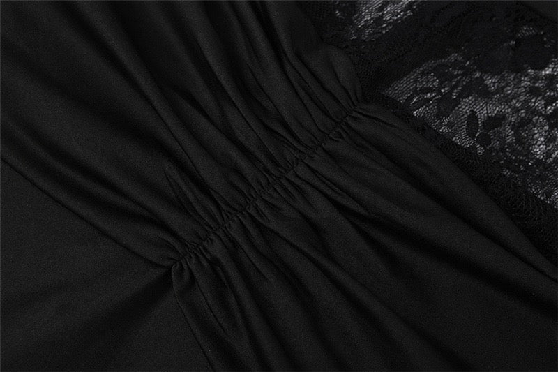 Maxi dress with lace decoration - JUMA